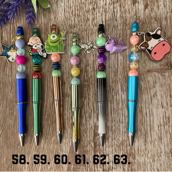Writing Pen Unicorn Mike Snoopy Artisan Beaded Gift Custom Handcrafted Office - Picture 1 of 11